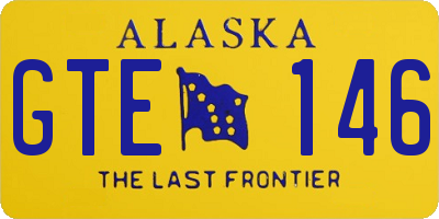 AK license plate GTE146