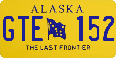 AK license plate GTE152