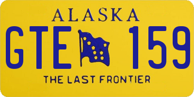 AK license plate GTE159
