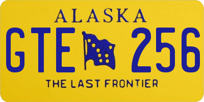 AK license plate GTE256