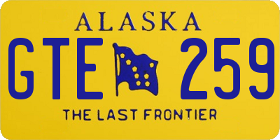 AK license plate GTE259