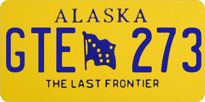 AK license plate GTE273