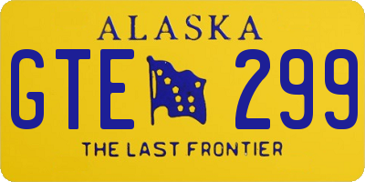 AK license plate GTE299