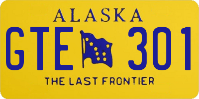AK license plate GTE301