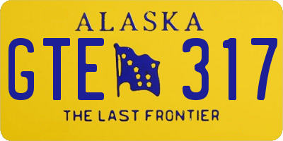 AK license plate GTE317
