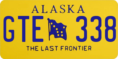 AK license plate GTE338