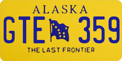 AK license plate GTE359