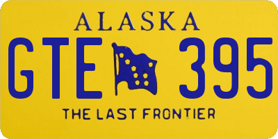 AK license plate GTE395