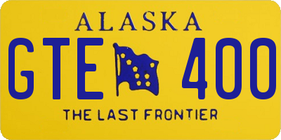 AK license plate GTE400