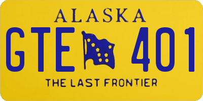 AK license plate GTE401
