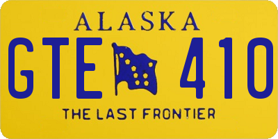 AK license plate GTE410