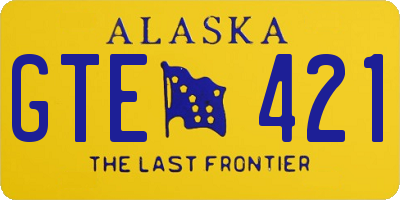 AK license plate GTE421