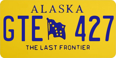 AK license plate GTE427