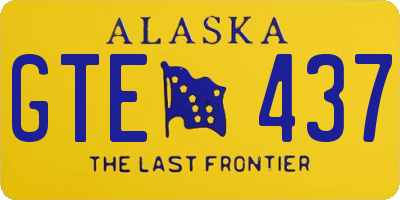 AK license plate GTE437