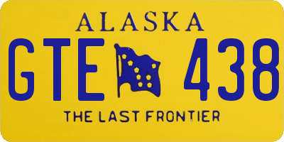 AK license plate GTE438