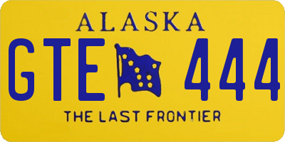 AK license plate GTE444