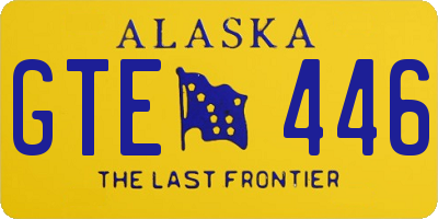 AK license plate GTE446