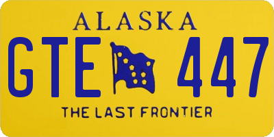 AK license plate GTE447