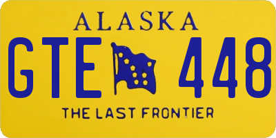 AK license plate GTE448