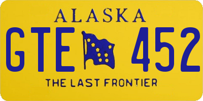 AK license plate GTE452