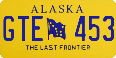 AK license plate GTE453