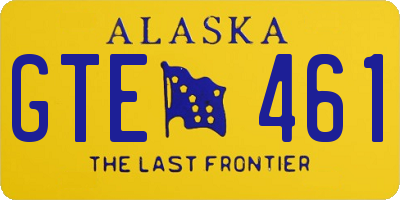 AK license plate GTE461