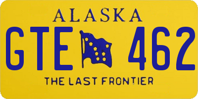 AK license plate GTE462