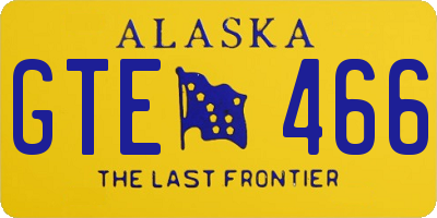 AK license plate GTE466