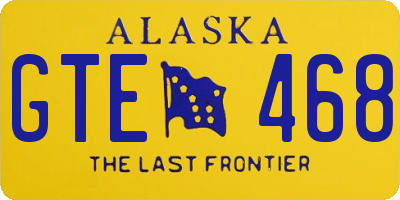 AK license plate GTE468