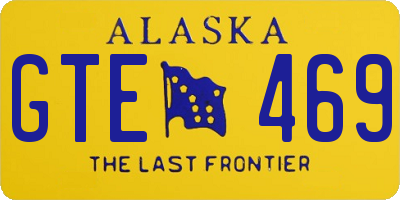 AK license plate GTE469