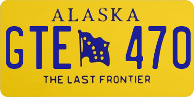 AK license plate GTE470