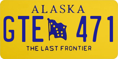 AK license plate GTE471