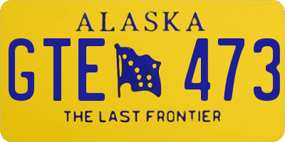 AK license plate GTE473