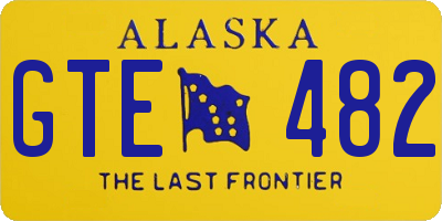 AK license plate GTE482