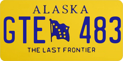 AK license plate GTE483