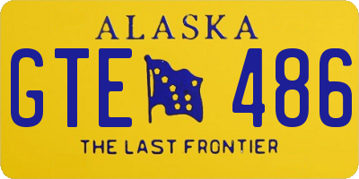 AK license plate GTE486