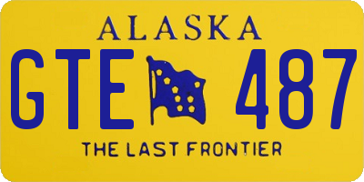 AK license plate GTE487