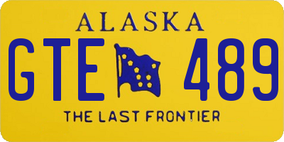 AK license plate GTE489