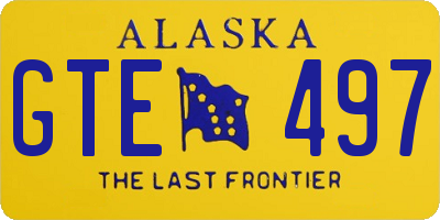 AK license plate GTE497