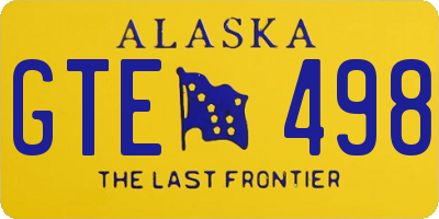 AK license plate GTE498