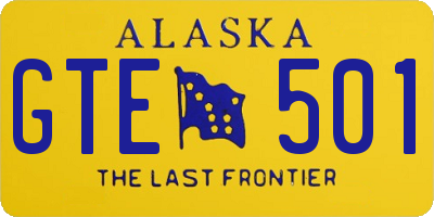 AK license plate GTE501