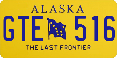 AK license plate GTE516