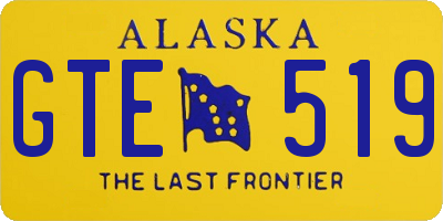 AK license plate GTE519