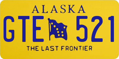 AK license plate GTE521