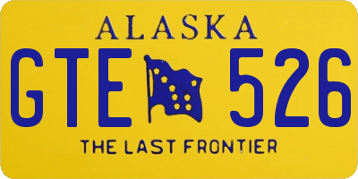 AK license plate GTE526