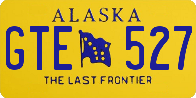 AK license plate GTE527