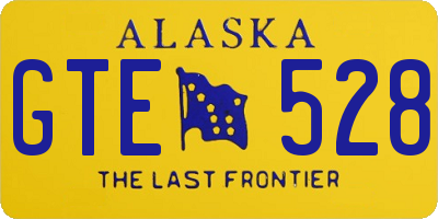 AK license plate GTE528