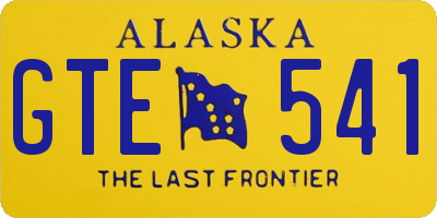 AK license plate GTE541