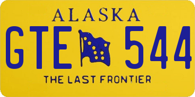 AK license plate GTE544