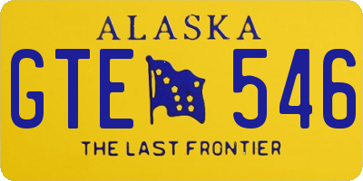 AK license plate GTE546